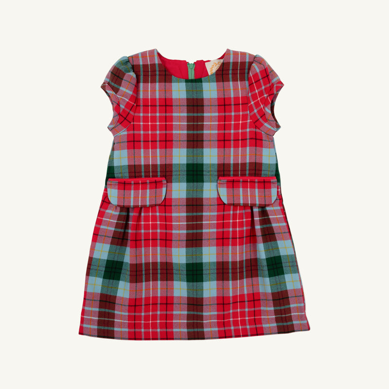 Betts Bow Dress - Wilson Pier Plaid with Richmond Red Bows