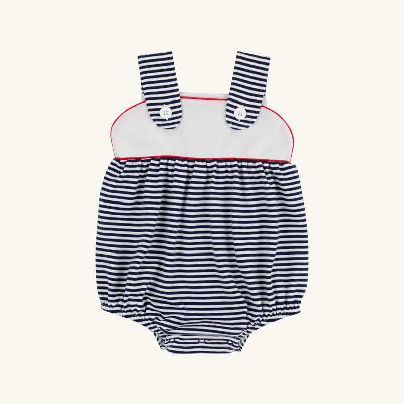 Bingham Bubble - Nantucket Navy Stripe with Worth Avenue White and Richmond Red