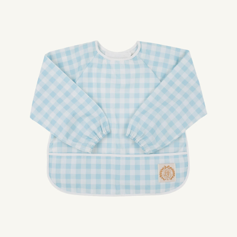 Biscuit Bib - Buckhead Blue Gingham with Worth Avenue White