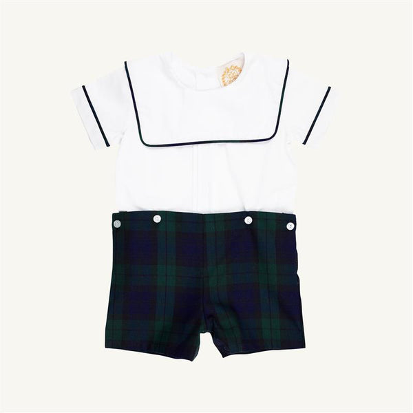 Beauregard Button-In - Worth Avenue White with Berwick Black Watch