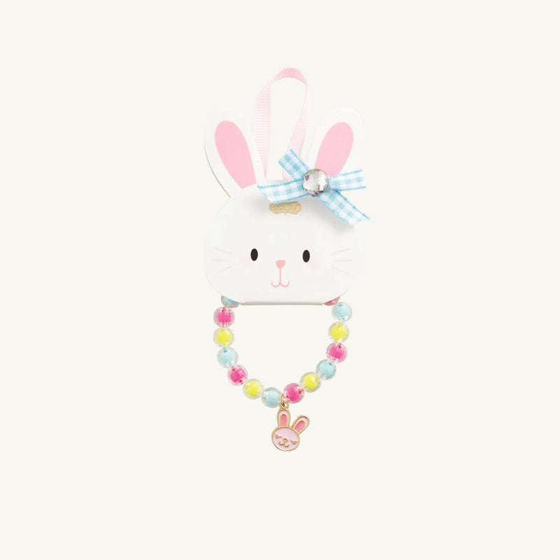 Blue Bunny Charm Bracelet and Rings Set - Mud Pie