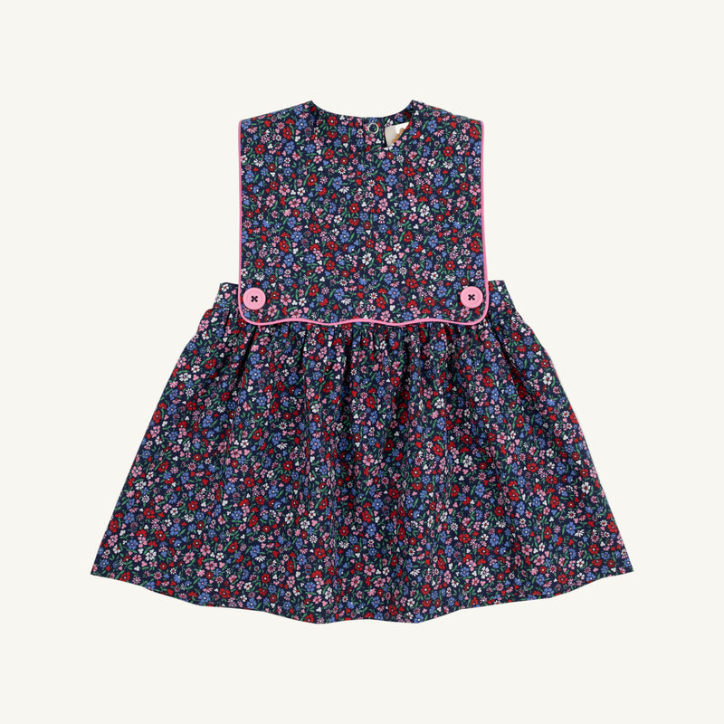 Brady Button In - Fairfax Farm Floral with Hamptons Hot Pink