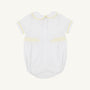 Brentley Bubble - Worth Avenue White with Lake Worth Yellow Smocking
