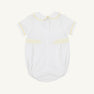 Brentley Bubble - Worth Avenue White with Lake Worth Yellow Smocking