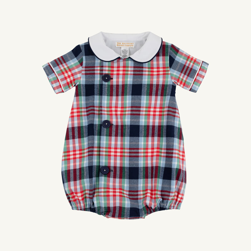 Brock Bubble (Flannel) - Covington Cottage Plaid with Worth Avenue White