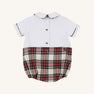 Bryan Button In Bubble - Worth Avenue White with Charlie Place Plaid