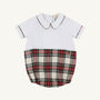 Bryan Button In Bubble - Worth Avenue White with Charlie Place Plaid
