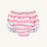 Byrde Bloomer (UPF 35+) - Caicos Cabana Stripe (Hamptons Hot Pink) with Worth Avenue White