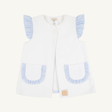 Callie Cover Up - Worth Avenue White with Breakers Blue Seersucker