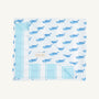 Calloway Quick Dry Towel - Briland Time with Belhaven Blue Ticking Stripe