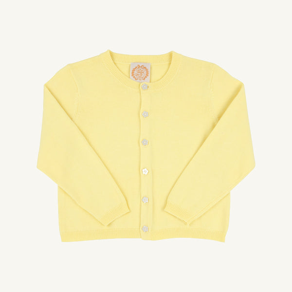 Cambridge Cardigan - Lake Worth Yellow with Worth Avenue White Flower Buttons