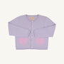 Cambridge Cardigan - Lauderdale Lavender with Pier Party Pink Hearts