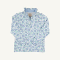 Canter Collar Half-Zip - Handful of Hydrangeas with Beale Street Blue