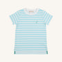 Carter Crewneck - Edisto Egg Blue Stripe with Turks Teal Stork