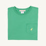 Carter Crewneck - Gibson Island Green with Lake Worth Yellow Stork