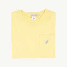 Carter Crewneck - Lake Worth Yellow with Sarasota Sky Stork