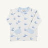 Cassidy Comfy Crewneck - Merrimack Quack Quacks with Buckhead Blue