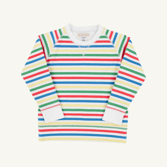 Embroidery result for: Cassidy Comfy Crewneck - Portland Sealife Stripe with Worth Avenue White