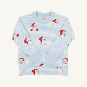 Embroidery result for: Cassidy Comfy Crewneck - Dear Santa (Buckhead Blue Stripe) with Buckhead Blue