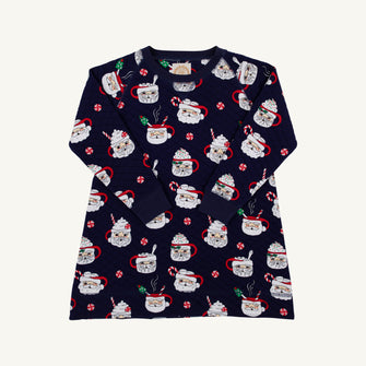 Embroidery result for: Cassidy Comfy Crewneck Dress Quilted - Keeping Spirits Bright (Nantucket Navy)