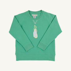 Cassidy Comfy Crewneck - Gibson Island Green with Golf Bag Embroidery