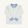 Cassidy Comfy Crewneck - Quack Quack Honk (Palmetto Pearl) with Barrington Blue