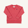 Cassidy Comfy Crewneck - Richmond Red Heathered with Nantucket Navy Stork