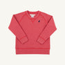 Cassidy Comfy Crewneck - Richmond Red Heathered with Nantucket Navy Stork