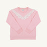 Cassidy Comfy Crewneck - Sandpearl Pink & Worth Avenue White