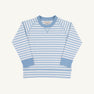 Cassidy Comfy Crewneck - Sarasota Sky Stripe with Sarsota Sky