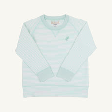 Cassidy Comfy Crewneck - Sea Island Seafoam Stripe with Sea Island Seafoam