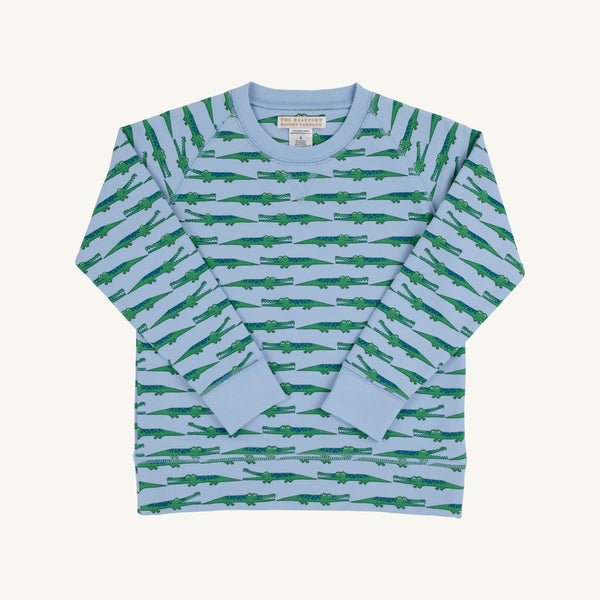 Cassidy Comfy Crewneck - See Ya Later Alligator with Beale Street Blue