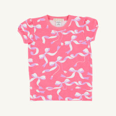 Cassidy Comfy Crewneck Short Puff Sleeve - Bagley Bows with Romany Rose