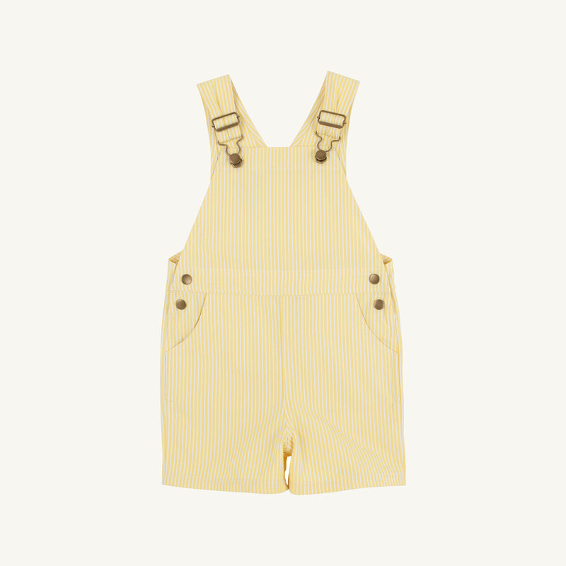 Chapman Choo Choo Overalls - Lake Worth Yellow Stripe with Worth Avenue White Stork
