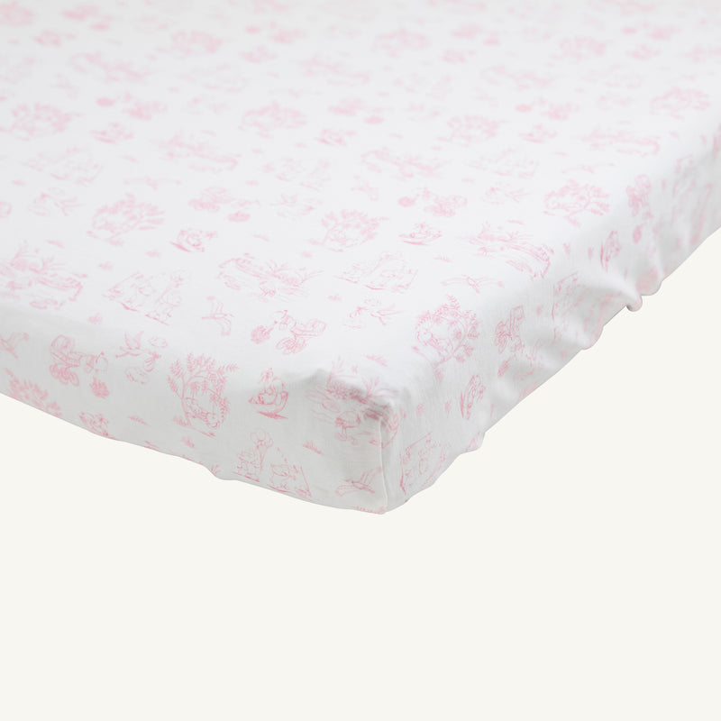 Cheeky Changing Pad Cover - Sir Proper's Sweet Arrival (Hamptons Hot Pink)