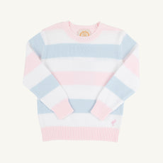 Cissy Sweater - Buckhead Blue, Palm Beach Pink, and Worth Avenue White Stripe