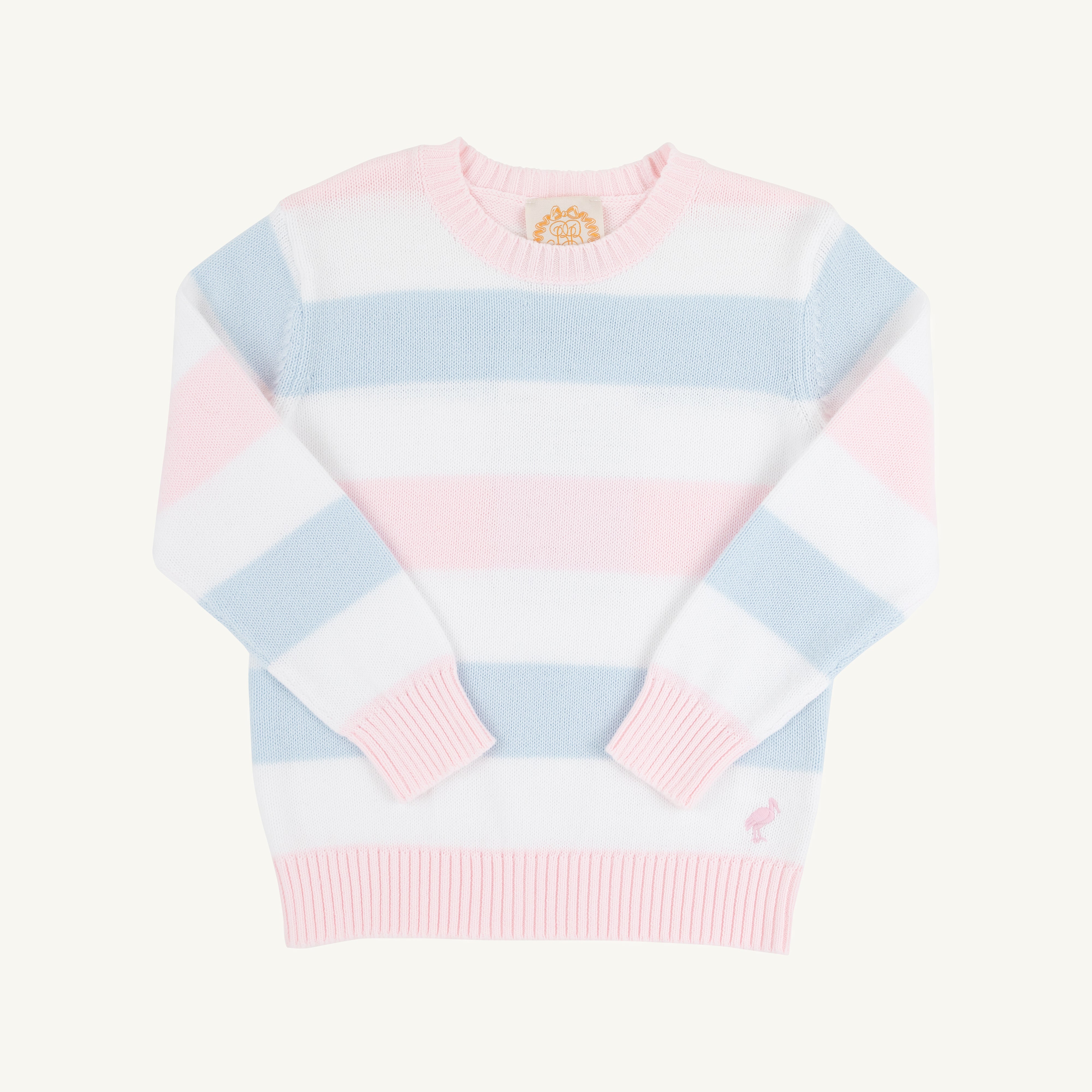 Cissy Sweater - Buckhead Blue, Palm Beach Pink, and Worth Avenue White Stripe