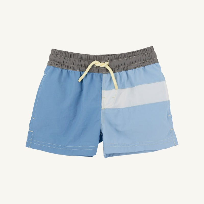 Country Club Color Block Trunks - Park City Periwinkle, Beale Street Blue & Grantley Gray