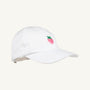 Covington Cap - Worth Avenue White with Strawberry Applique