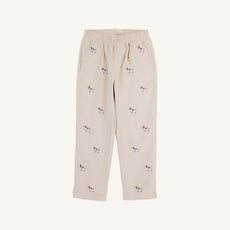 Critter Sheffield Pants (Corduroy) - Osprey Oatmeal Richmond Red Stork & Santa Dog Embroidery