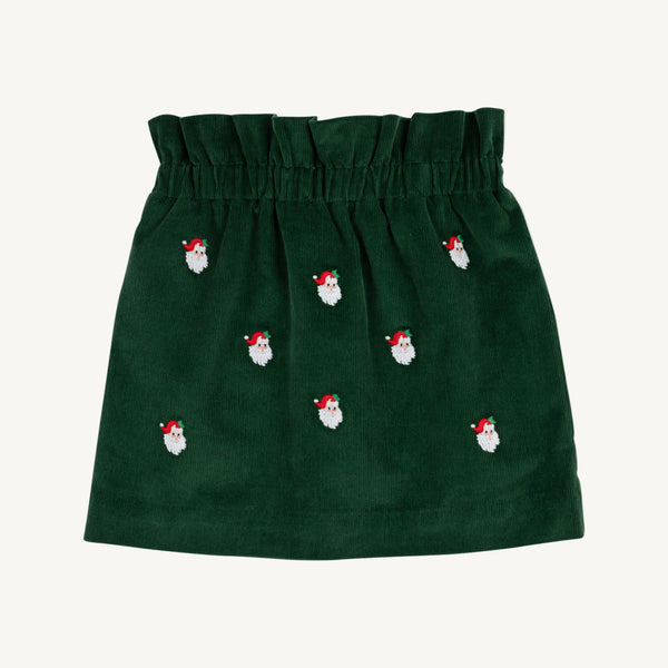 Critter Beasley Bag Skirt (Corduroy) - Grier Green with Santa Embroidery
