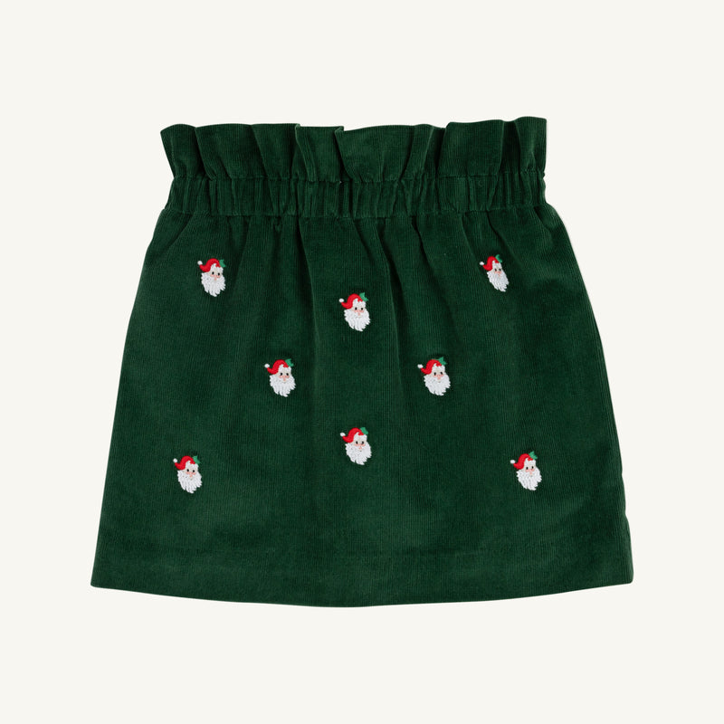 Critter Beasley Bag Skirt (Corduroy) - Grier Green with Santa Embroidery