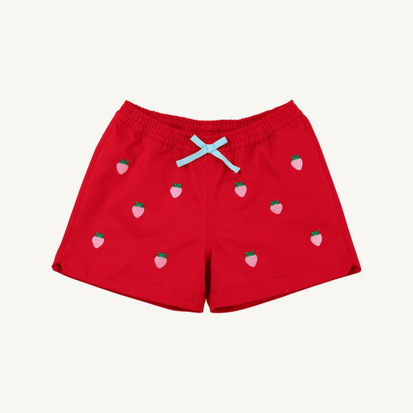 Critter Cheryl Shorts - Richmond Red with Strawberries