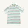 Croquet Party Polo - Gibson Island Green Stripe with Lake Worth Yellow Stork