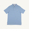 Croquet Party Polo - Sumner County Stripe (Sunrise Blvd. Blue) with Palm Beach Pink