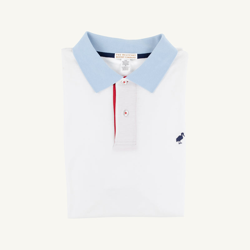 Croquet Party Polo - Worth Avenue White with Nantucket Navy, Richmond Red and Beale Street Blue