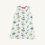 Daisy Dress - Biltmore Blooms (Buckhead Blue) with Richmond Red