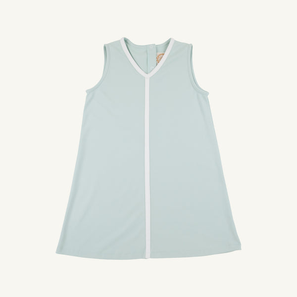 Daisy Dress - Old Greenwich Green with Worth Avenue White