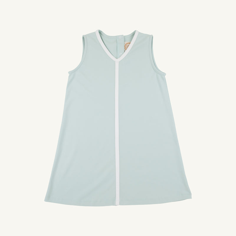 Daisy Dress - Old Greenwich Green with Worth Avenue White