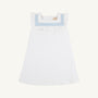 Darla Dress - Worth Avenue White with Buckhead Blue